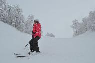 Campo Felice sotto una fitta nevicata