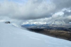 From Piazzale della Brecciara to the summit of Monte Rotondo via the Vergine slope and then the Falco off‑piste