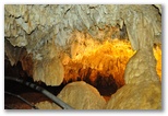 The formations are divided into stalactites, stalagmites, and columns. Touching them prevents their natural growth due to the oils on our hands.