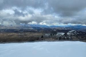 From Piazzale della Brecciara to the summit of Monte Rotondo via the Vergine slope and then the Falco off‑piste