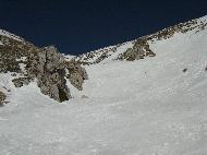 Gran Sasso d'Italia seen from Campo Imperatore. Valle Fredda, adjacent valley from which it is possible to ski back to the base of the Gran Sasso d'Italia cable car - L'Aquila