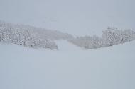Campo Felice sotto una fitta nevicata