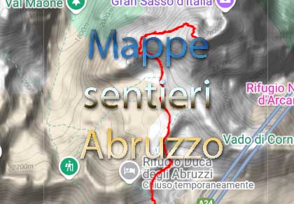 Mappe sentieri d'Abruzzo